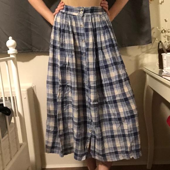 Plaid High-Waist Midi Skirt - Picture 2 of 4